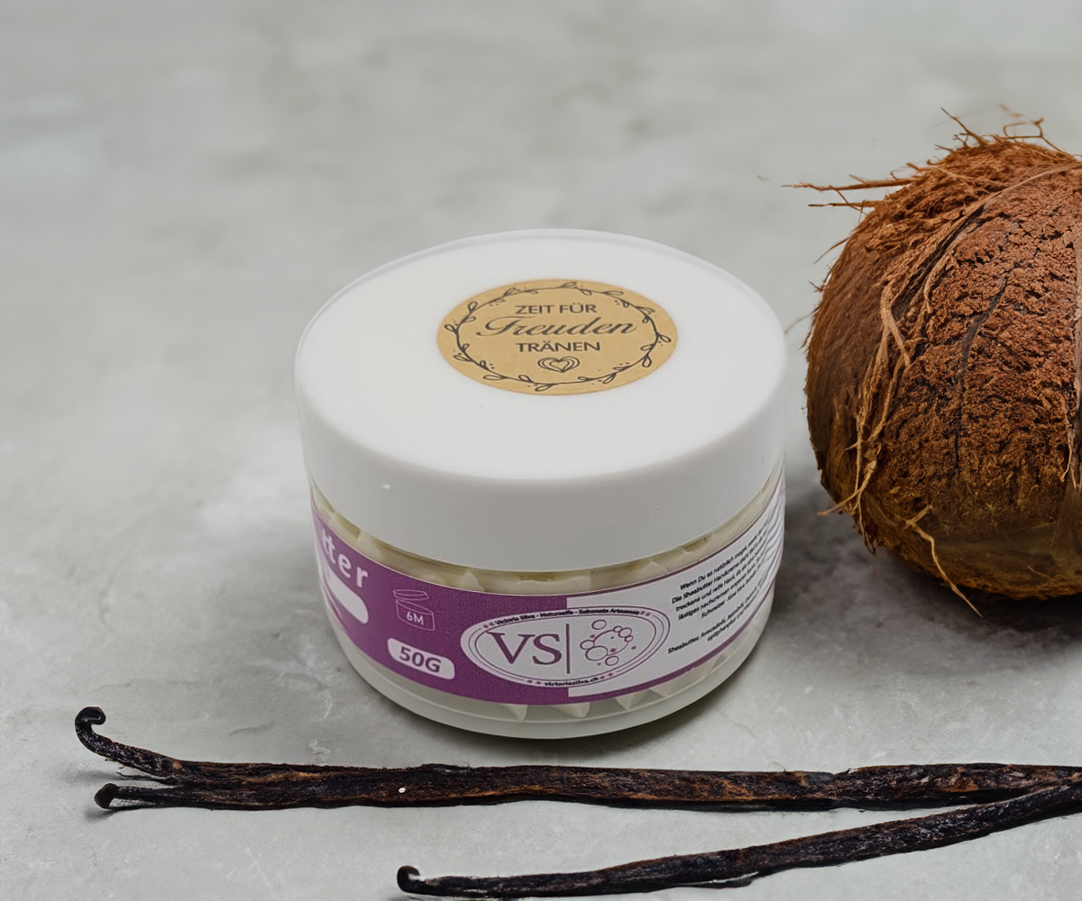 Sheabodybutter Vanille und Kokos - 50 Gr.
