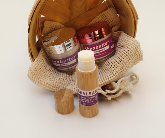 Luxury Muttertag Beauty Gift Set – Handcreme, Gesichtscreme & Lippenbalsam – Handmade Swiss Naturkosmetik Schweiz
